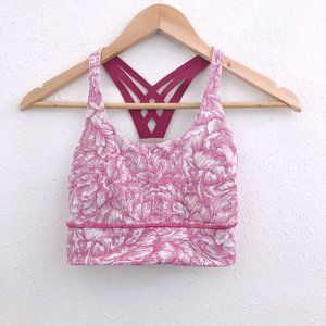 LULULEMON Mind Over Miles Bra Size 2 Floral Bloom